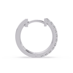 Classic Round Diamond Hoop Earrings