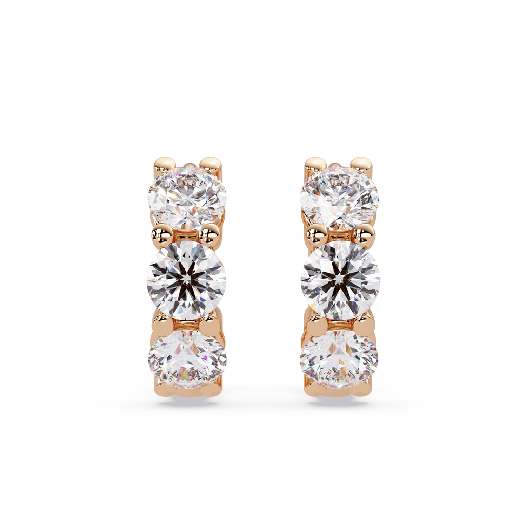 Classic 6-Prong Round Cut Solitaire Stud Earrings