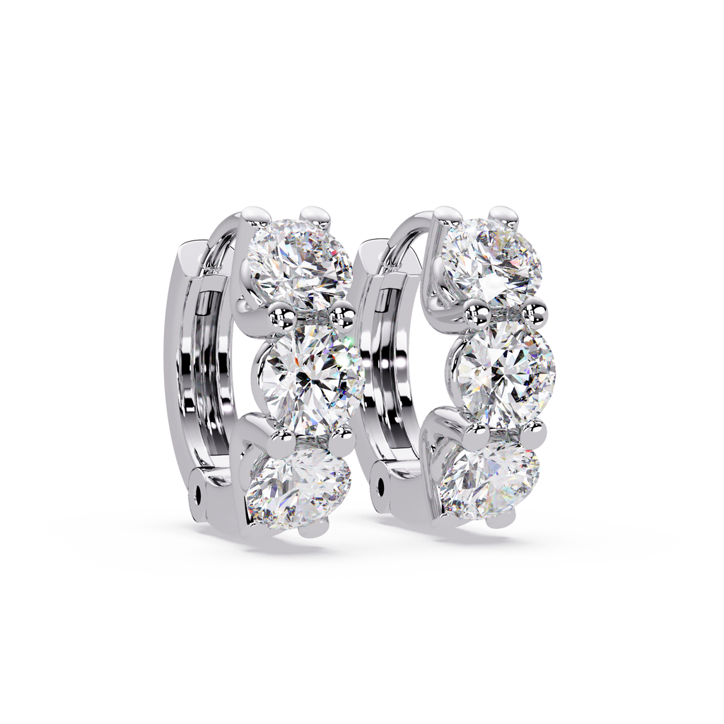 Classic 6-Prong Round Cut Solitaire Stud Earrings