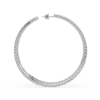 Classic Inside-Out Round Diamond Hoop Earrings