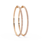 Classic Inside-Out Round Diamond Hoop Earrings