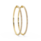 Classic Inside-Out Round Diamond Hoop Earrings