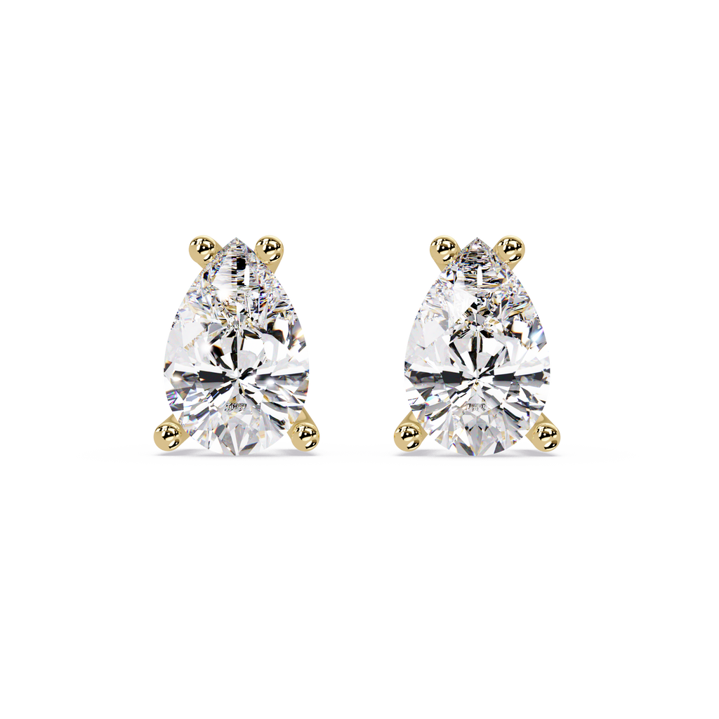 Classic Pear Cut Diamond Stud Earrings