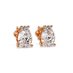 Classic Pear Cut Diamond Stud Earrings