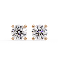Round Brilliant Lab Grown Diamond Stud Earrings