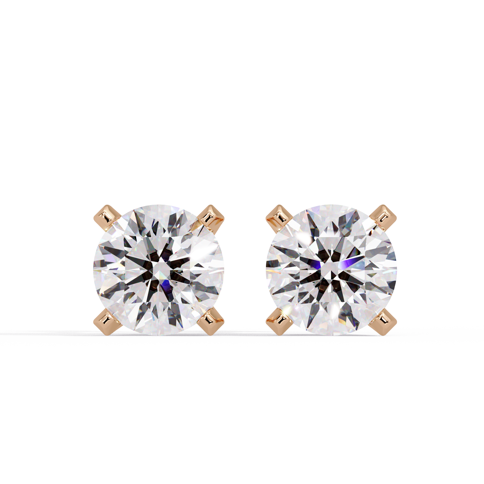 Round Brilliant Lab Grown Diamond Stud Earrings
