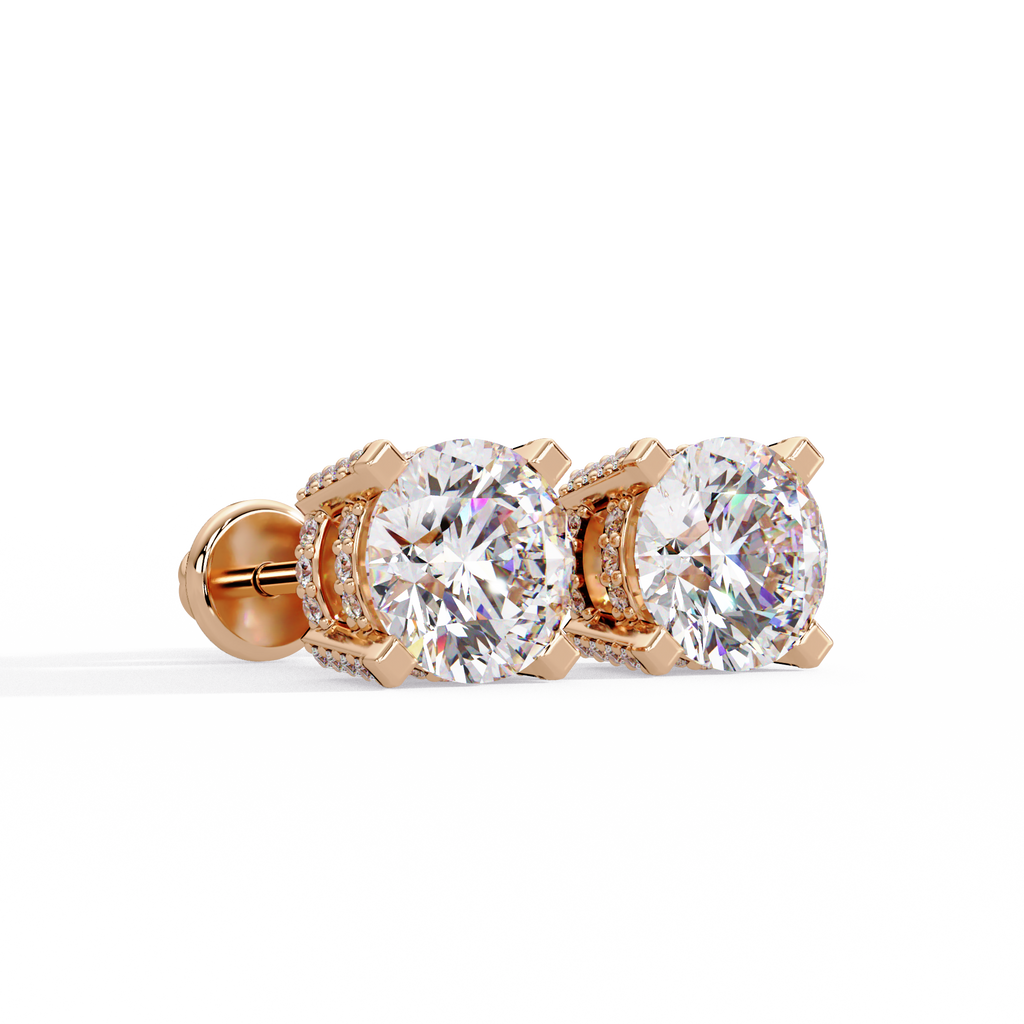 Round Brilliant Lab Grown Diamond Stud Earrings