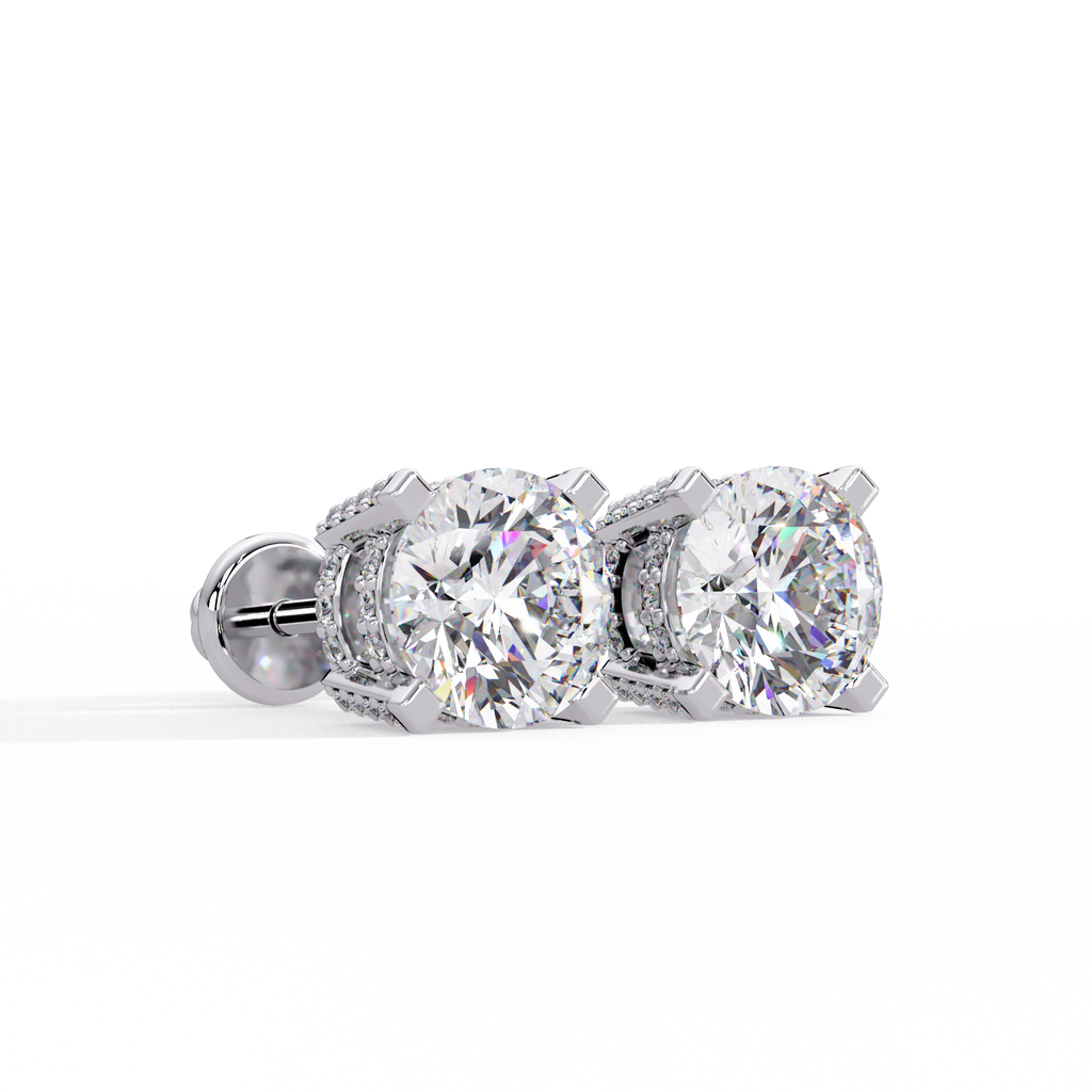 Round Brilliant Lab Grown Diamond Stud Earrings