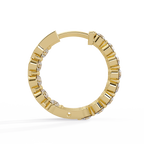 Classic Diamond Hoop Earrings | Round Brilliant Diamond Hoop Earrings