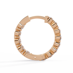 Classic Diamond Hoop Earrings | Round Brilliant Diamond Hoop Earrings