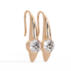 Modern Round Brilliant Diamond Spike Stud Earrings in Gold