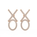 Brilliant Diamond XO Statement Stud Earrings