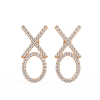 Brilliant Diamond XO Statement Stud Earrings
