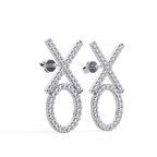 Brilliant Diamond XO Statement Stud Earrings