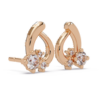 Elegant Teardrop Diamond Cluster Stud Earrings – Available in Silver, Gold & Rose Gold Finish
