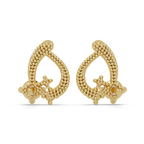 Elegant Teardrop Diamond Cluster Stud Earrings – Available in Silver, Gold & Rose Gold Finish
