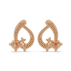 Elegant Teardrop Diamond Cluster Stud Earrings – Available in Silver, Gold & Rose Gold Finish