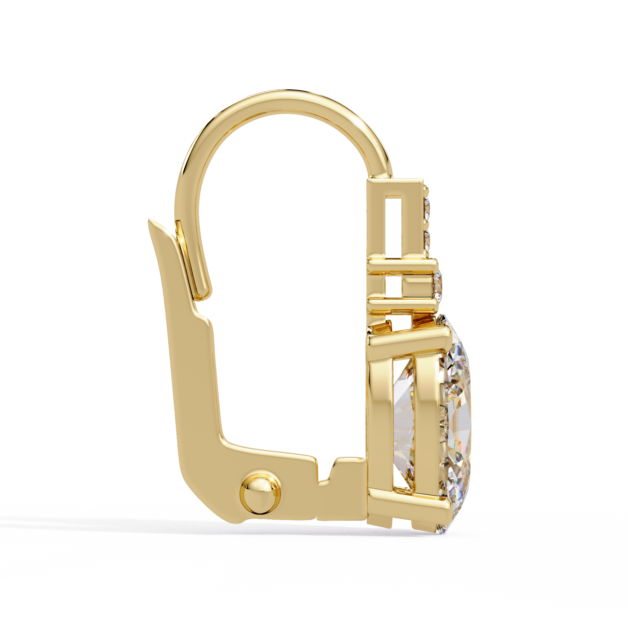 Oval Solitaire Leverback Earrings – 14K & 18K Gold