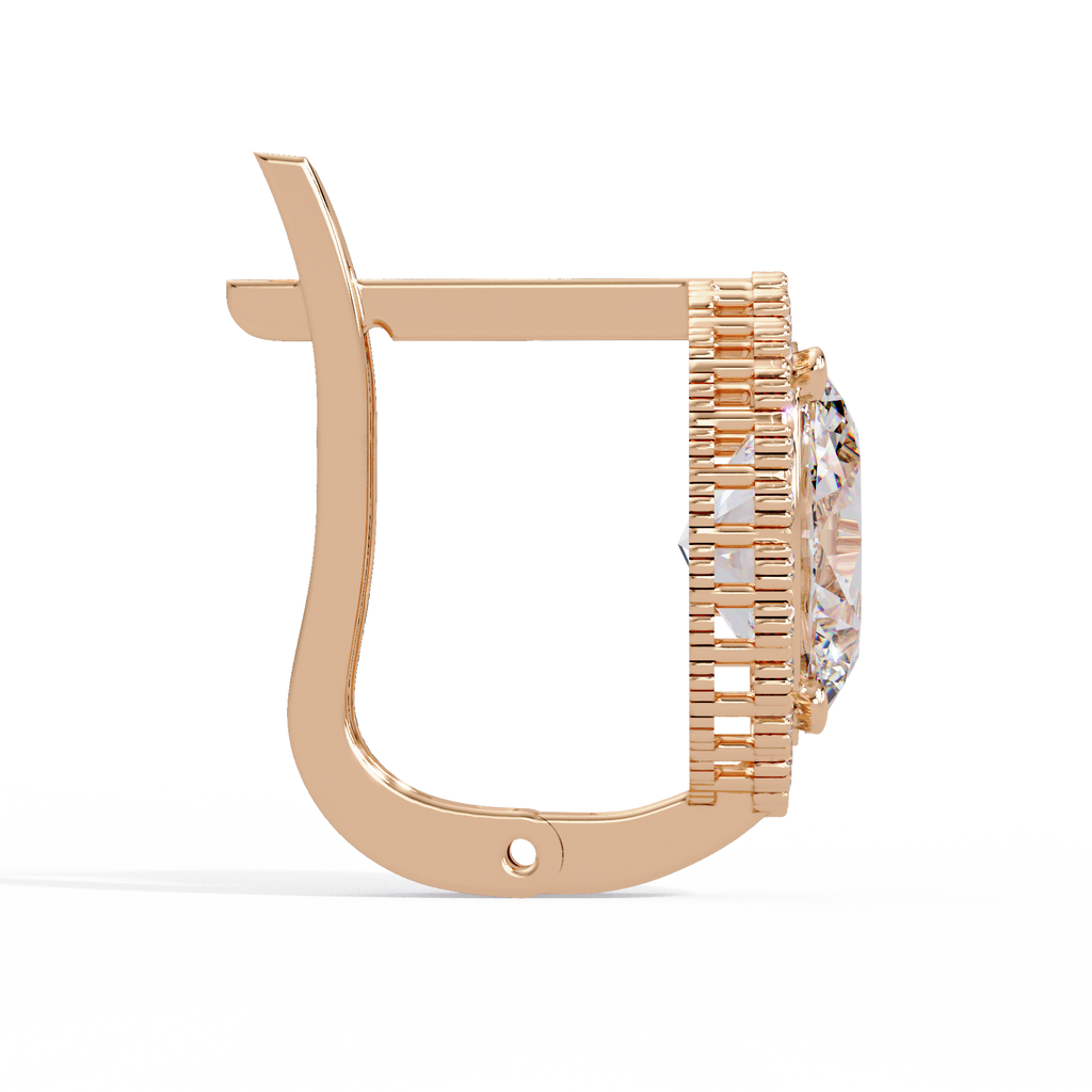 Oval Halo Cubic Zirconia Huggie Earrings – Gold, Rose Gold & Silver Tone