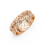 Nature Inspired Round Cut Diamond Eternity Ring