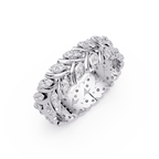 Nature Inspired Round Cut Diamond Eternity Ring