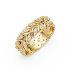 Nature Inspired Round Cut Diamond Eternity Ring