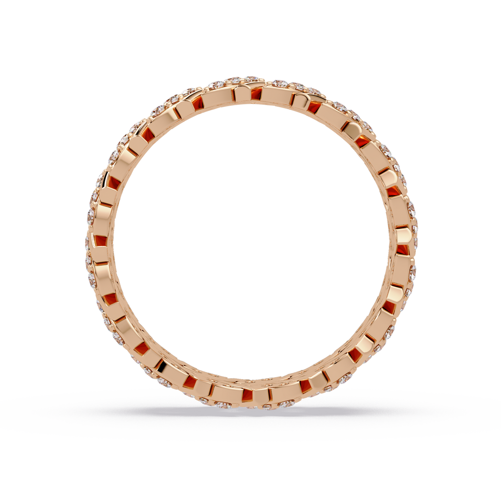 Nature Inspired Round Cut Diamond Eternity Ring