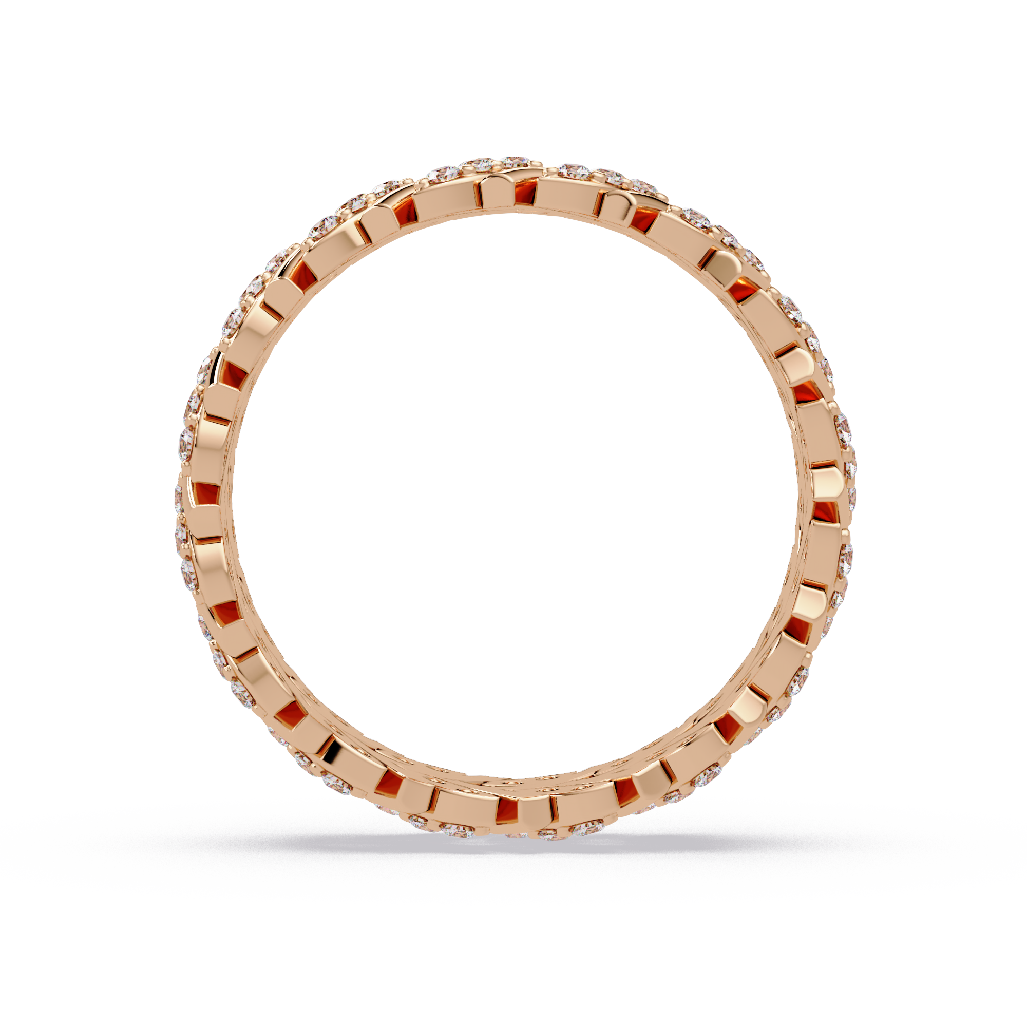 Nature Inspired Round Cut Diamond Eternity Ring