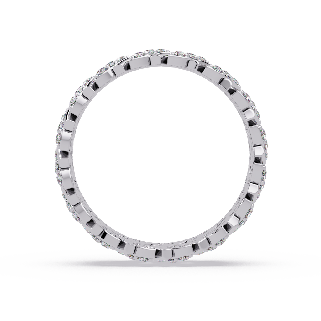 Nature Inspired Round Cut Diamond Eternity Ring