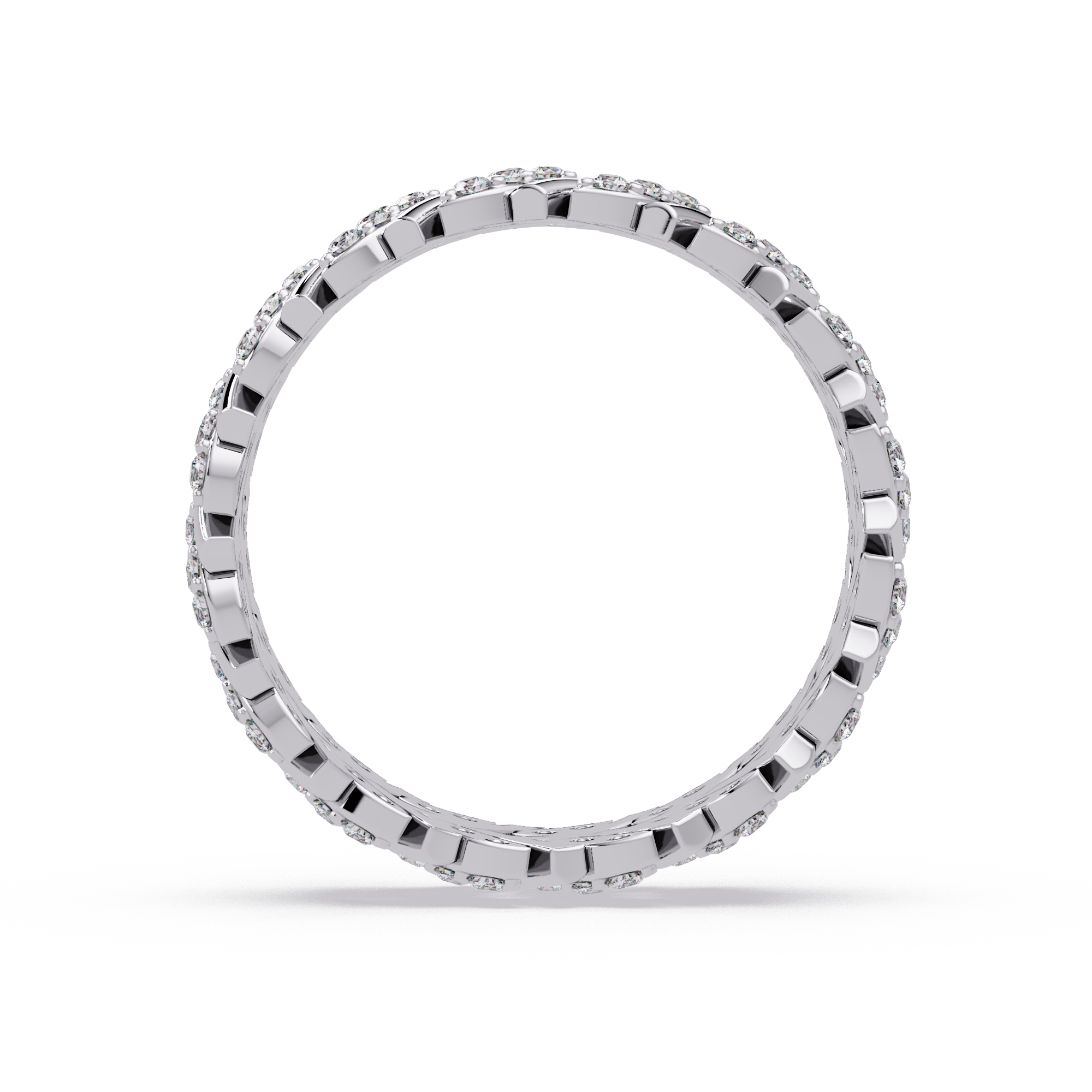 Nature Inspired Round Cut Diamond Eternity Ring
