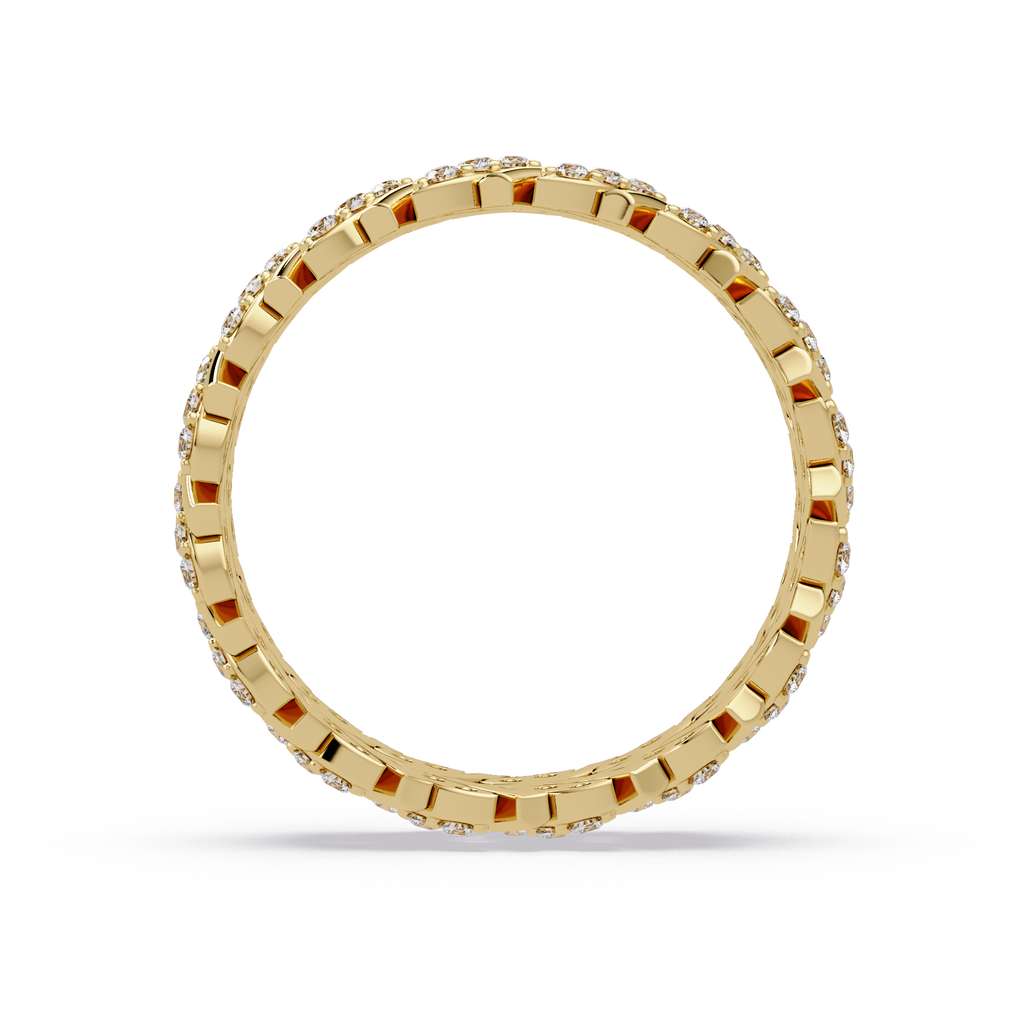 Nature Inspired Round Cut Diamond Eternity Ring
