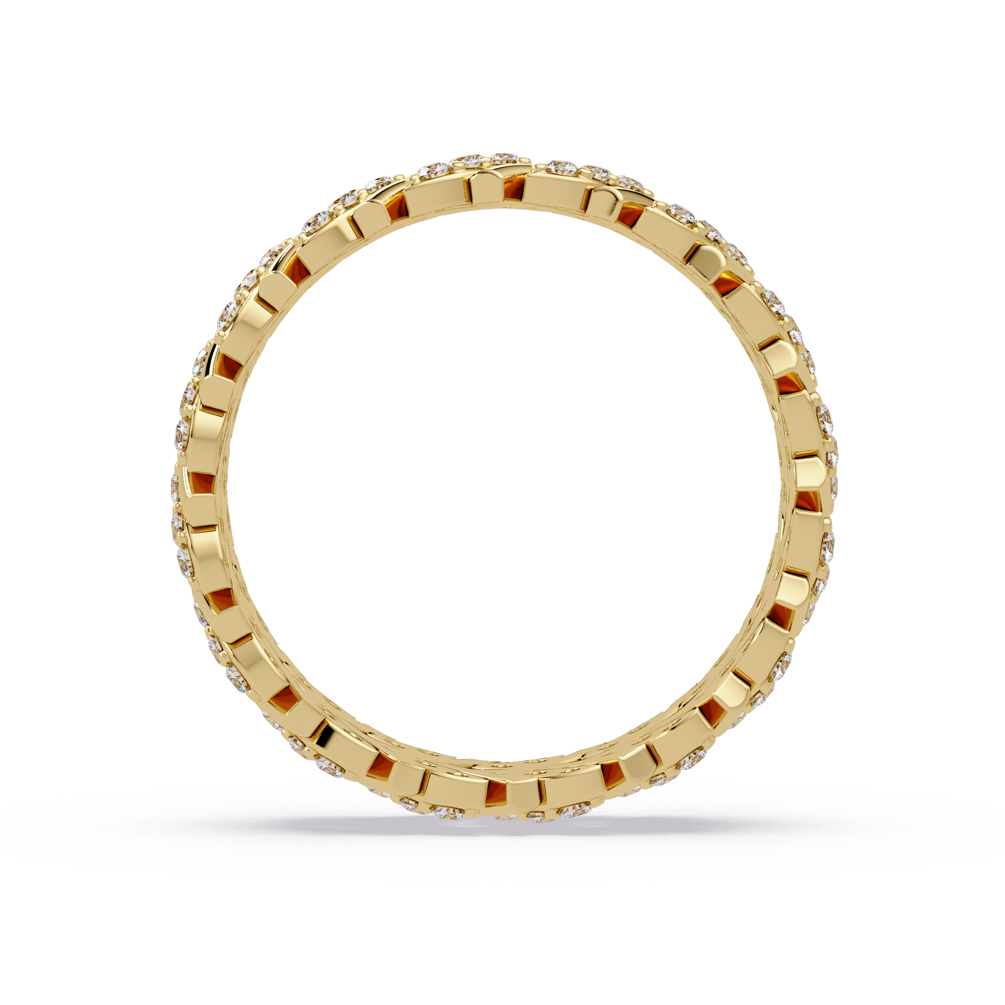 Nature Inspired Round Cut Diamond Eternity Ring