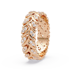 Nature Inspired Round Cut Diamond Eternity Ring