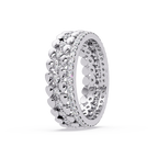 Artisan Crown Motif Multi-Row Diamond Statement Ring