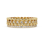 Artisan Crown Motif Multi-Row Diamond Statement Ring
