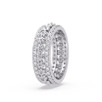 Radiant Cut Diamond Floral Eternity Band Ring