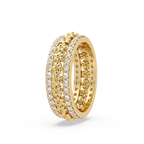 Radiant Cut Diamond Floral Eternity Band Ring
