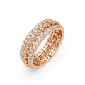 Radiant Cut Diamond Floral Eternity Band Ring