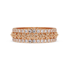 Radiant Cut Diamond Floral Eternity Band Ring