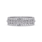 Radiant Cut Diamond Floral Eternity Band Ring