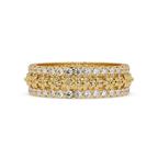 Radiant Cut Diamond Floral Eternity Band Ring