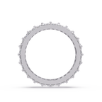 Radiant Cut Diamond Floral Eternity Band Ring