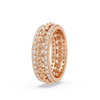 Radiant Cut Diamond Floral Eternity Band Ring