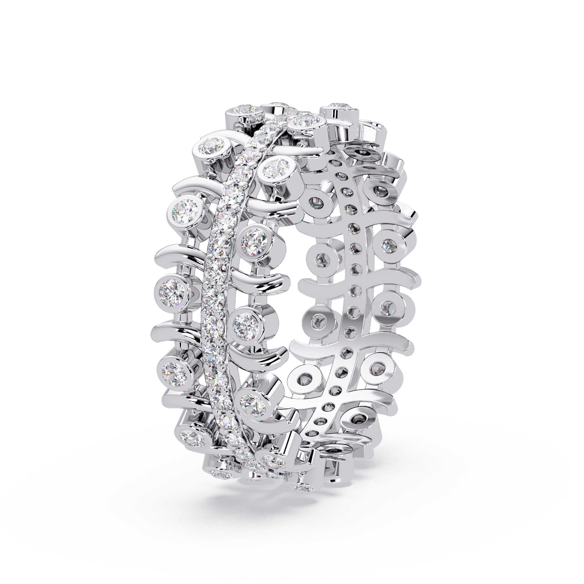 Multi-Shape Diamond Ornate Statement Ring