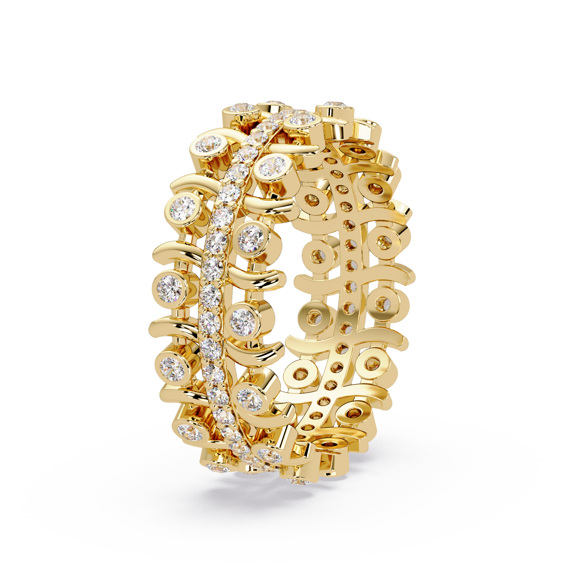 Multi-Shape Diamond Ornate Statement Ring