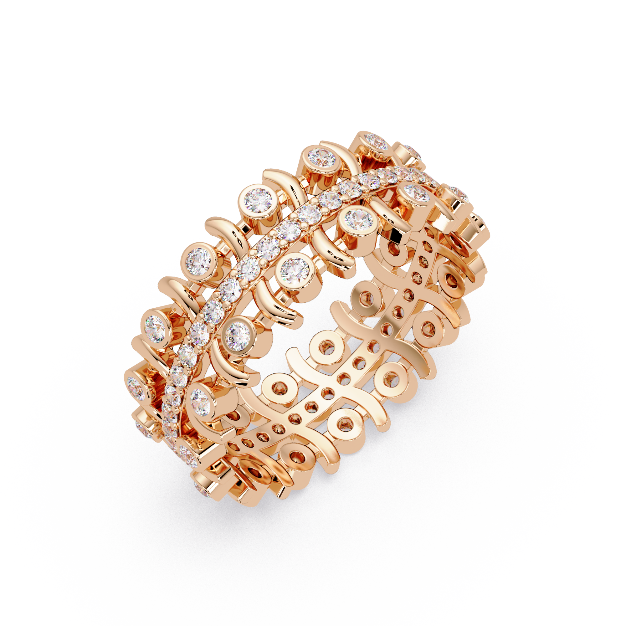 Multi-Shape Diamond Ornate Statement Ring