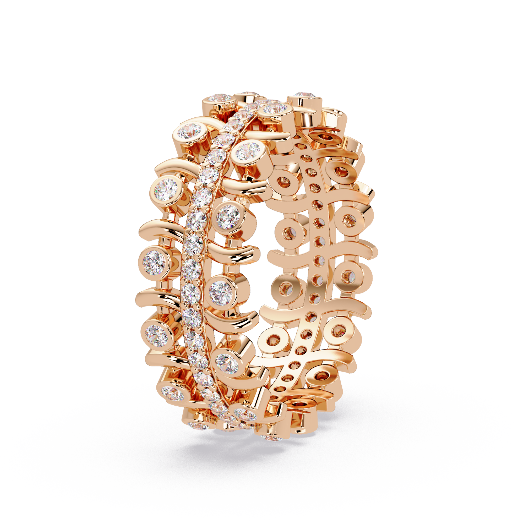 Multi-Shape Diamond Ornate Statement Ring