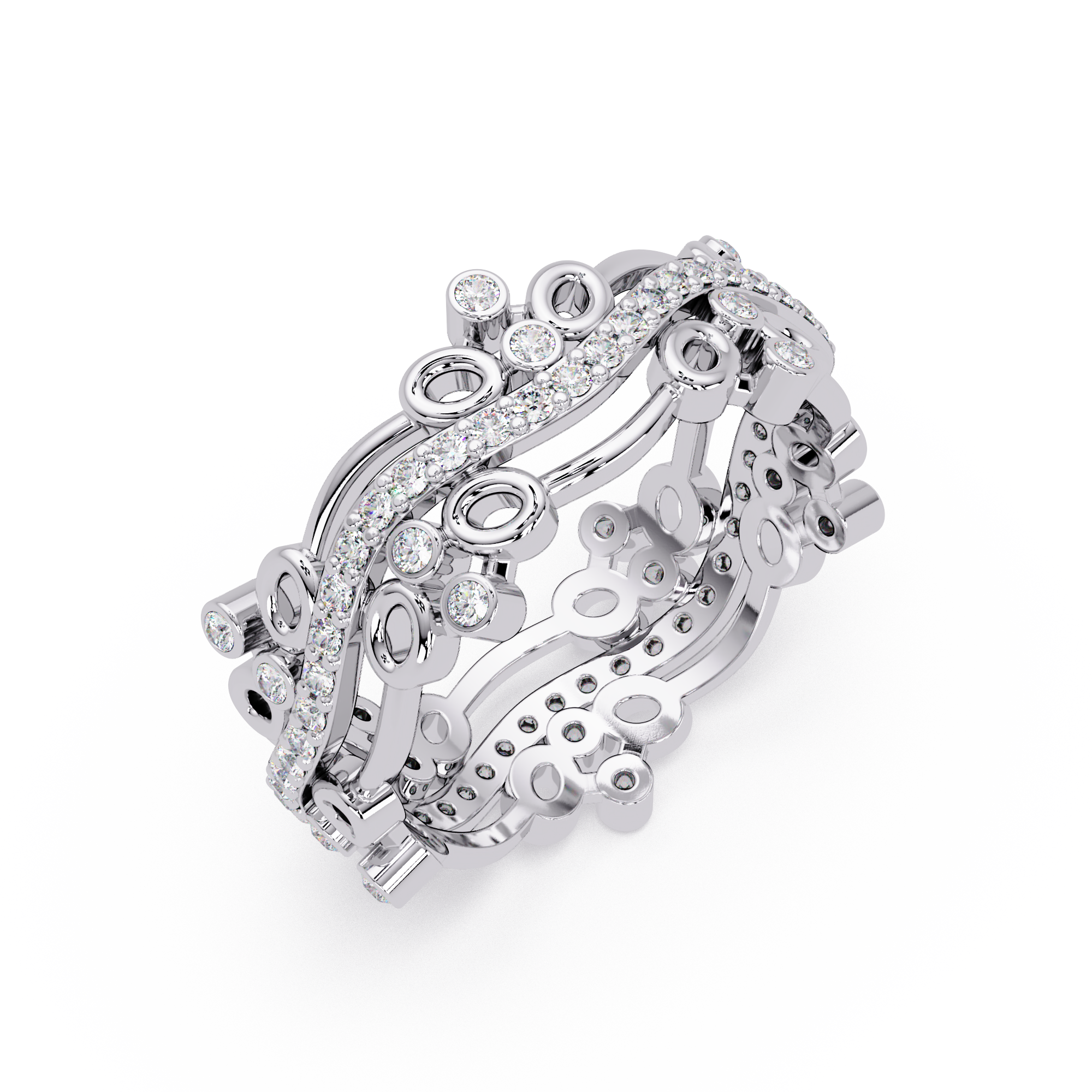 Vintage-Inspired Ornate Filigree Diamond Ring
