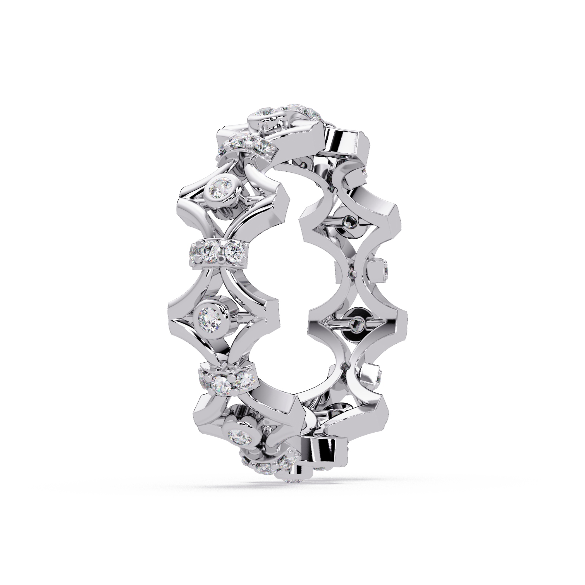 Emerald Square Diamond Eternity Ring