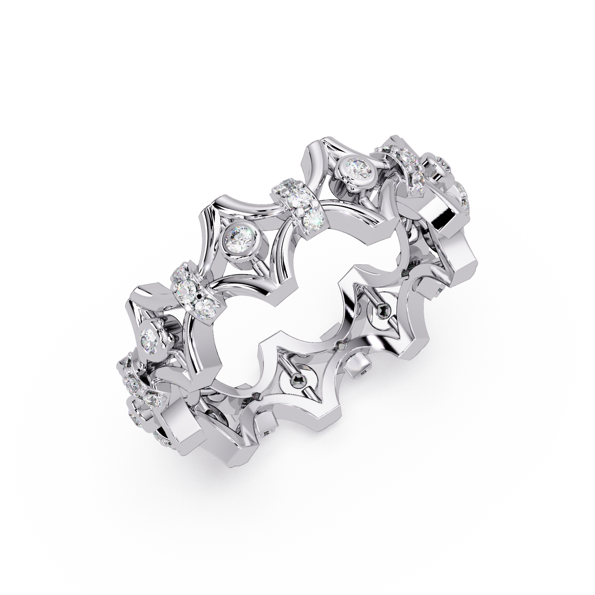 Emerald Square Diamond Eternity Ring